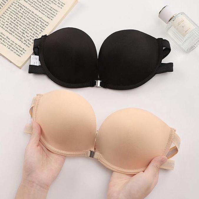 Wkwkwk- Lmg Bra Sexy Bra Push Up Tanpa Tali Kait Depan