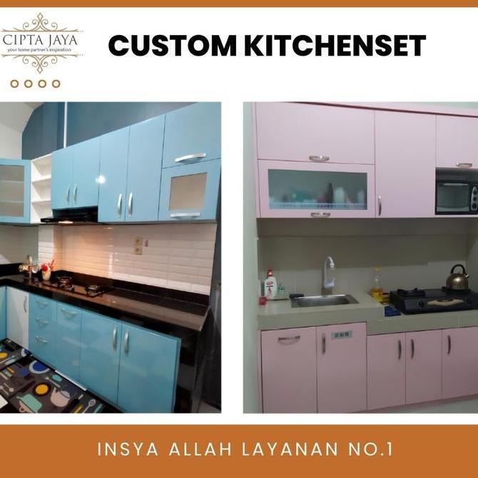 Kitchen Set L / Kitchen Set Custom / Rak Piring tu / Lemari Dapur