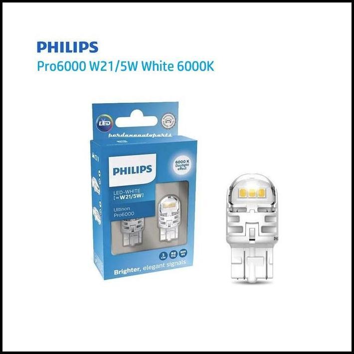TERBARU PHILIPS LED LAMPU SENJA DEPAN INNOVA REBORN (T20 W21/5W WHITE) ORIGINAL 