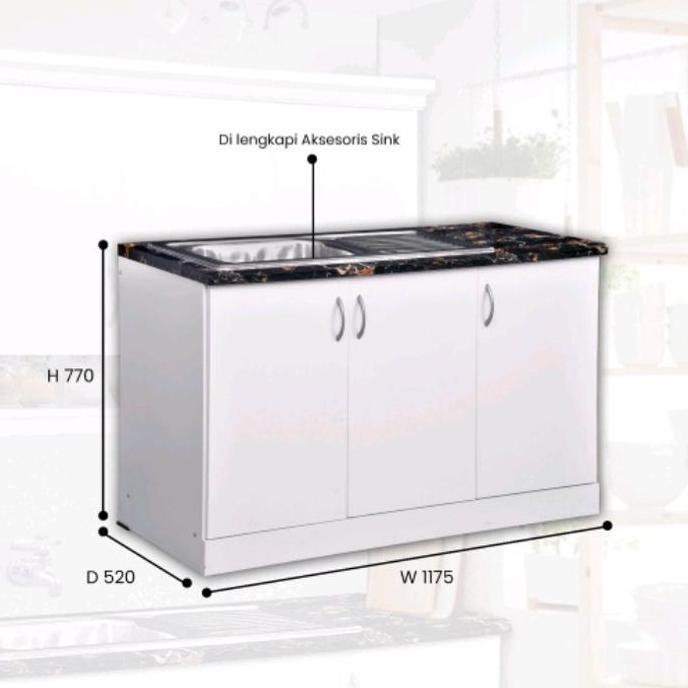 So cozy - Kitchen Set Bah SINK Putih Minimalis/ Kitchen Set Model Terbaru