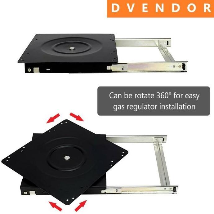 RAK TEMPAT GAS TARIK SLIDING PULL OUT PORTER GAS LPG TRAY TROLI RODA