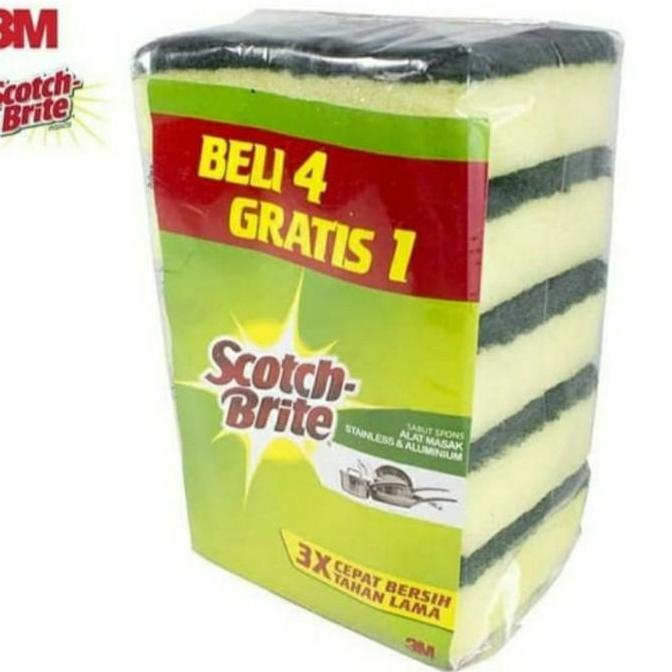 spon cuci piring scotch brite isi 5