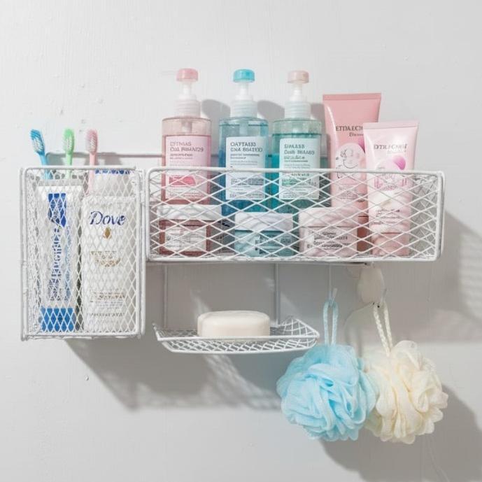 KUALITAS SUPER rak sabun mandi serbaguna/keranjang sabun estetik minimalis