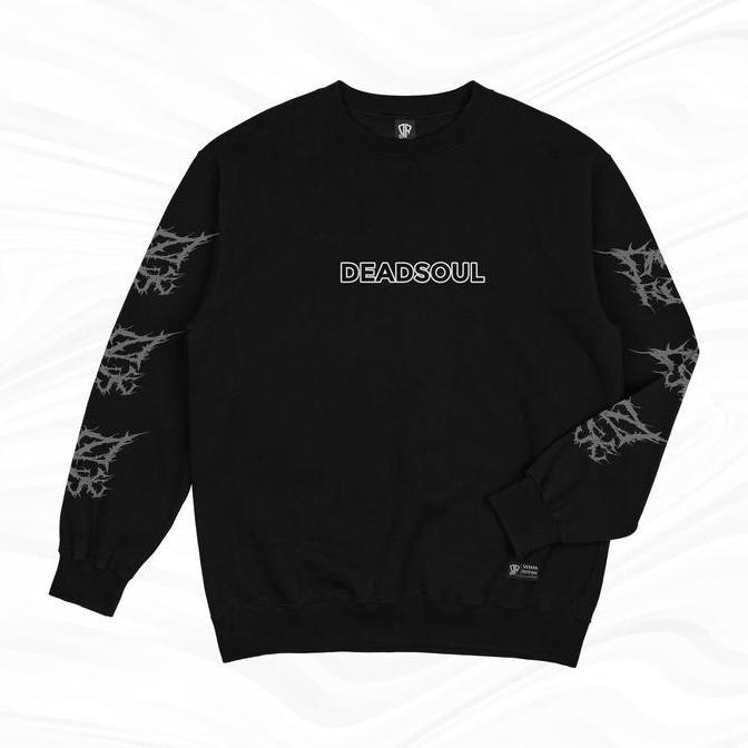 Dezirose Sweater Crewneck Deadsoul Pria Wanita Distro Hitam Fleece 280gsm Tebal Premium Size M-XXL U