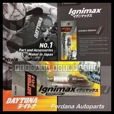 DISKON DAYTONA BUSI DOUBLE IRIDIUM YAMAHA GEAR 125 JAMIN ASLI ORIGINAL 