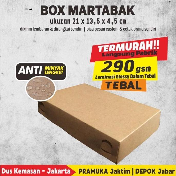 KOTAK MARTABAK / BOX MARTABAK KRAFT LAMINASI POLOS