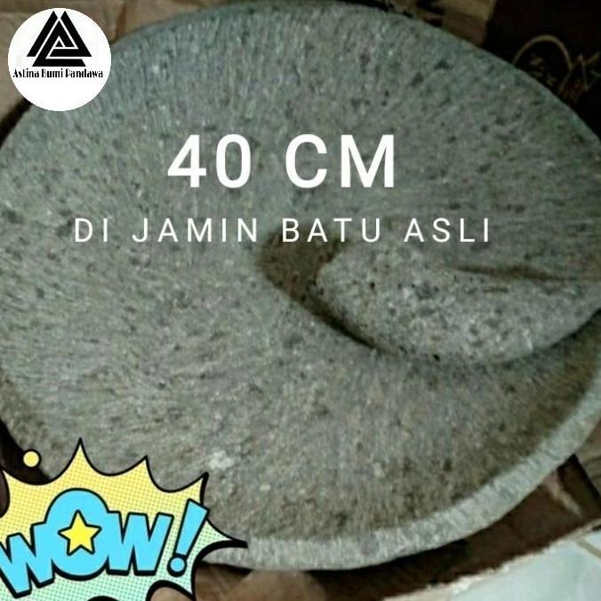 HARGA PABRIK - Cobek Batu Asli + Ulekan 40 Cm Cobek batu jumbo