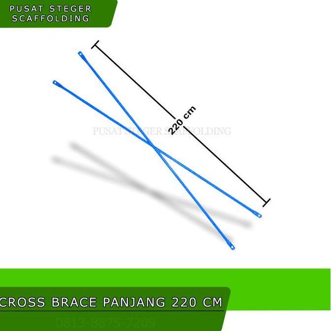 Crossbrace Panjang 220 Cm Silangan Pusat Steger Scaffolding Dan Terlengkap