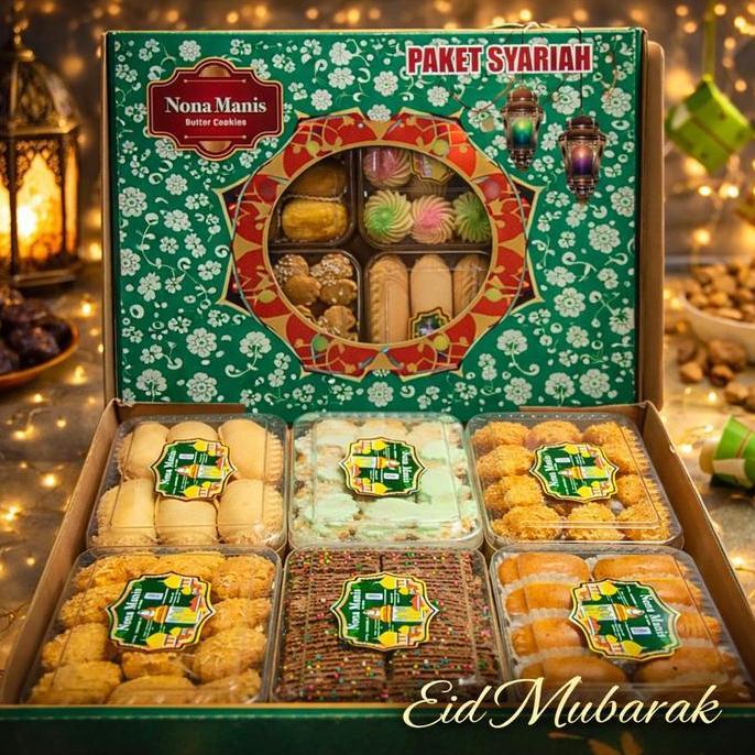 TATASTRATA31 - APAZADA - KUE KERING LEBARAN NONA MANIS SYARIAH HALAL / HAMPERS KUE LEBARAN PAKET 6 T