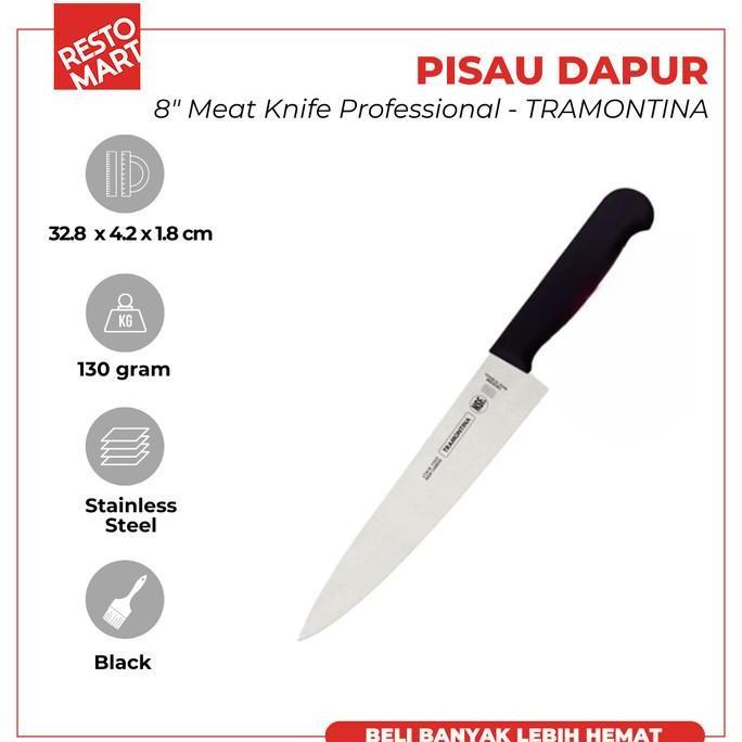 Pisau Daging / Pisau Daging 20 cm / Meat Knife Proffesional 8" TRAMONTINA Stainless Steel (1511590) 