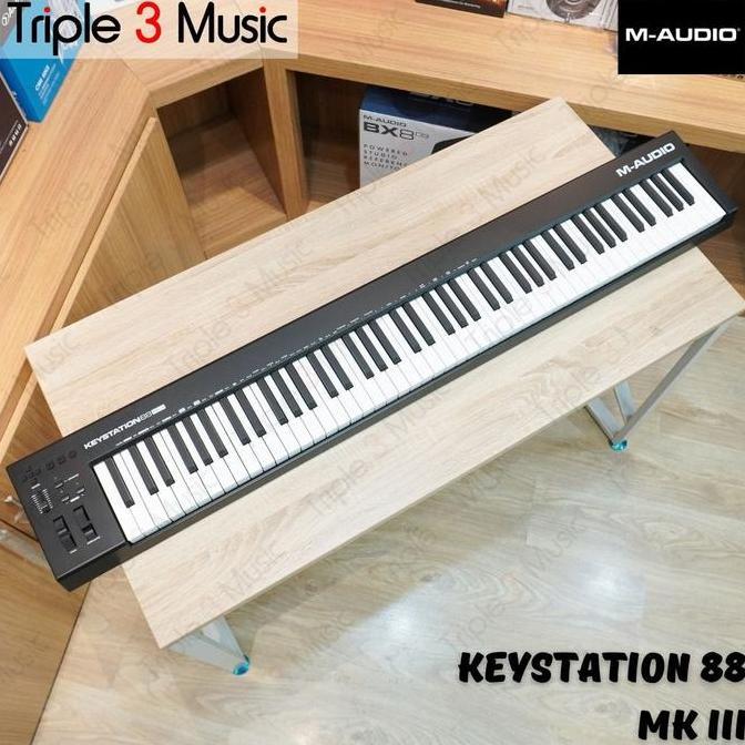 Terbaru M-AUDIO KEYSTATION 88 MK III MK3 Semi weighted Midi Controller 88 Keys triple33 Murah