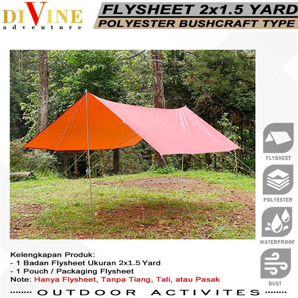 Premium Flysheet Tenda 200 X 150 Waterproof Camping Atap Tenda Outdoor Kanopi Tenda Flysheet Tahan S