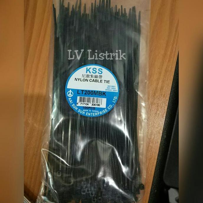 Stack- Kss Ties 20 Cm Lt200Mbk Kabel Ties 200 Mm Tali Pengikat