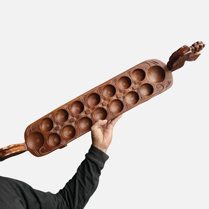 Paling dicari Dakon Congklak Alat Permainan Game Tradisional Kayu Jati Ukiran