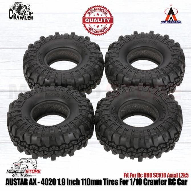 Ban Austar AX-4020 Tires 1.9" 4 Pcs for 1/10 RC Crawler Car Adventure