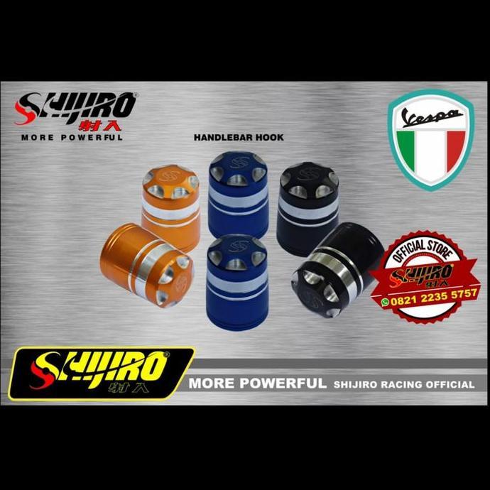 Handlebar Hook/Jalu Stang Cnc Vespa Matic Shijiro Racing Original
