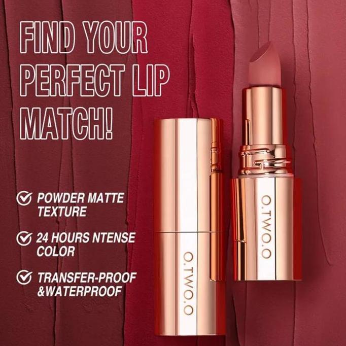 Lipstudio- O.Two.O - Lipstik Matte Lipstik Matte Warna Lipstik Riasan