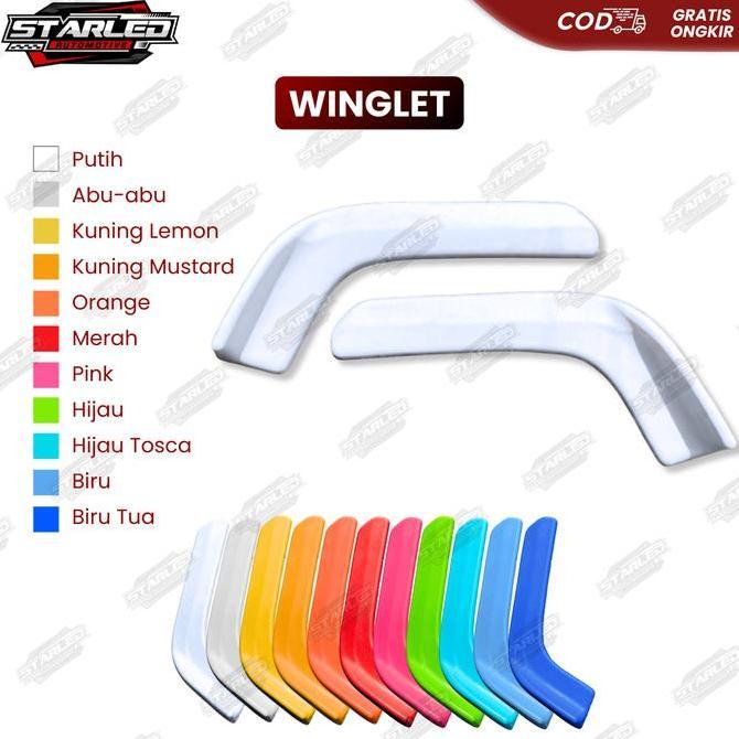 NARDJIOSO PAKET COMBO WINGLET UNIVERSAL DEPAN BUMPER WARNA MOBIL TRUK BUS BEMPER HIDROLIK TOWING STR