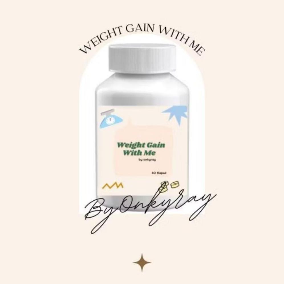 WEIGHT GAIN WITH ME HERBAL PENGGEMUK BADAN AMPUH NAIk 5-10KG/ WEIGHT GAIN WITH ME SUPER STRONG