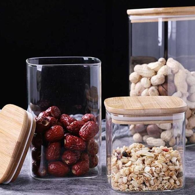 Toples Kaca Penyimpanan Makanan Glass Storage Jar - HC1019