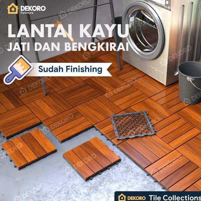 Lantai Kayu Decking Tile Parket Outdoor Dekoro Tile Collections