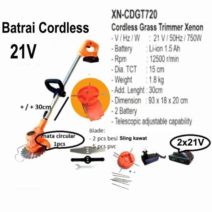 XENON CDGT720 Mesin Potong Rumput Baterai Grass Trimmer Cordless 20V