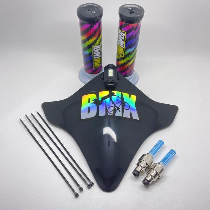 PAKET KOMPLIT VISOR SEPEDA BMX + STIKER HOLOGRAM BMX + LAMPU TEMPEL + LAMPU TUTUP PENTIL NYALA + HAN