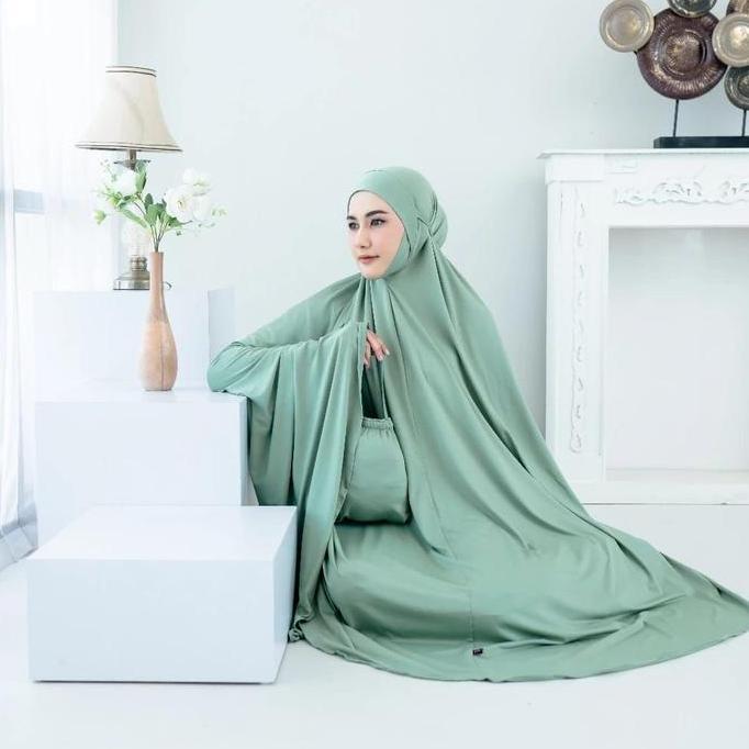 Mukena Khadijah Jersey Premium Mukena Jumbo Penutup Dagu