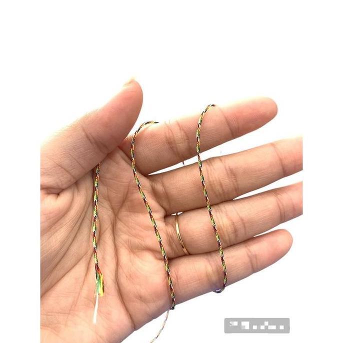 Benang Puja Tali Giok emas Tali Cina serat emas 1mm  (1roll=140m)