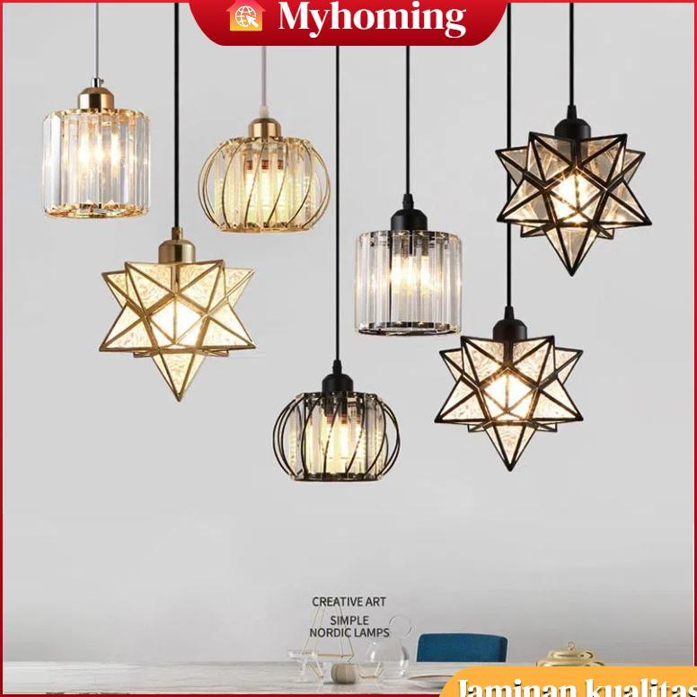 Harga Minimum Lampu Hias Gantung Plafon Kristal Minimalis Lampu kristal plafon rumah Lampu ceiling c