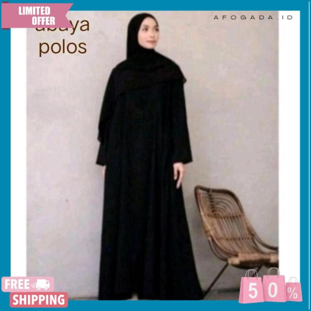 Terlaris Promo ..Abaya Hitam Polos Abaya Arab Abaya Turkey, Abaya Syar'I