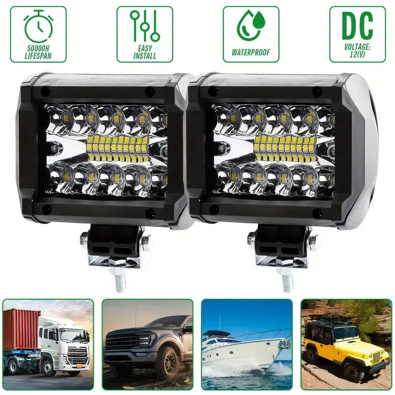 Grade Ori 2 Lampu Sorot Tembak Led Bar Tembak Led 60 Watt Mobil Motor 60W 12 Volt Worklight