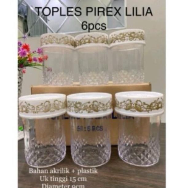 SOLVESSA TERMURAH TOPLES LEBARAN PIREX LILIA 1200 ML SET 6 HEMAT