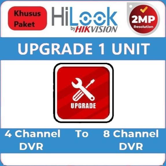 Upgrade DVR HILOOK 2MP 4 Channel to 8 Channel Khusus Paket CCTV HILOOK