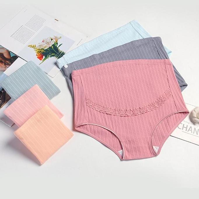 Celana Dalam Wanita Hamil Model Baru High Waist CD Jumbo Maternity Panty Celana Dalam Katun Berbentu