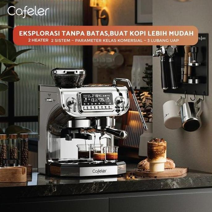 Terlaris Cafeler Mesin Kopi Espresso 2 Boiler Coffee Maker Otomatis Kontrol