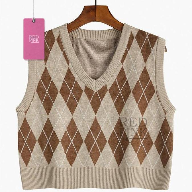 [ RedPink ] Rompi Baju Outter Mix Match Outfit Vest Casual Street Women Modern Kekinian Korean Style