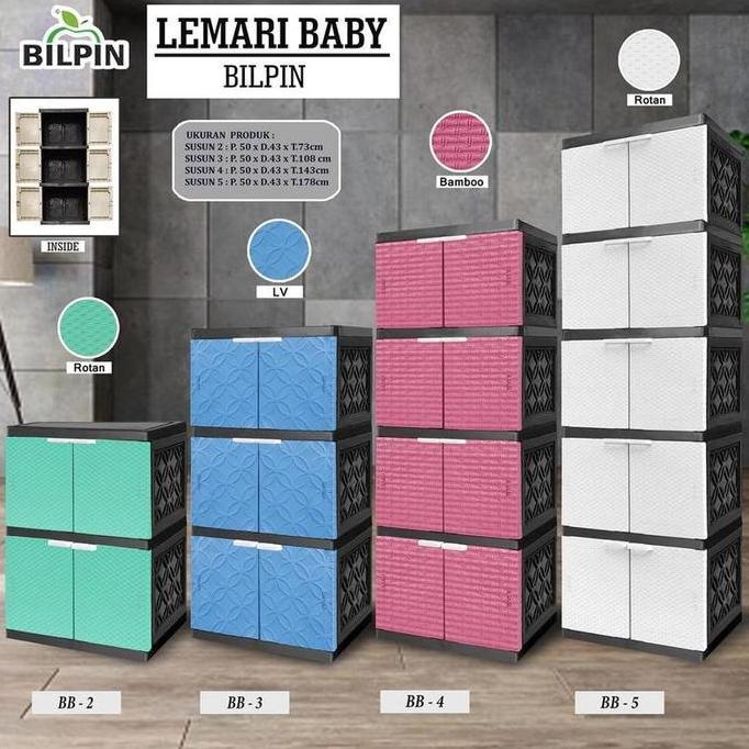 Sale Akako - Lemari Pakaian Plastik 2 Pintu Akako Baby BilpinSusun 5
