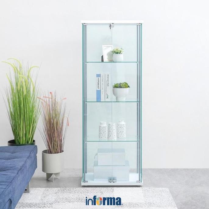 Terlaris Informa Newvy Curio Lemari Pajang 2 Pintu Dengan Rak 4 Tingkat - Putih Kotak Barang Tempat 