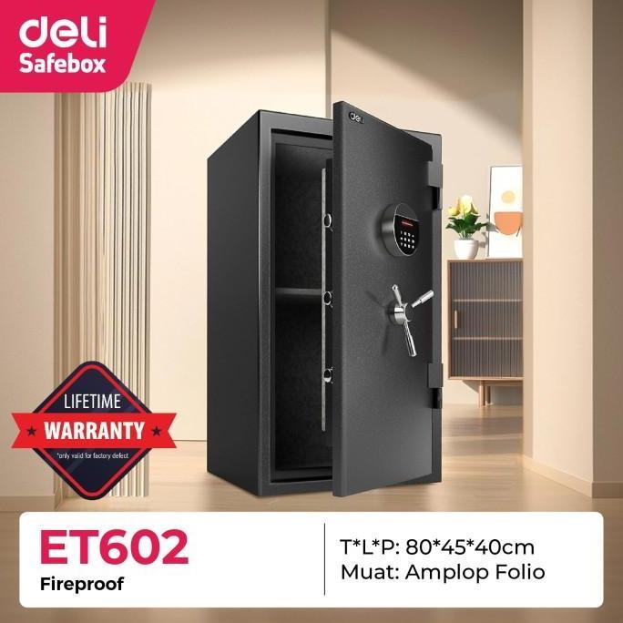 Promo Deli Safe Box - Brankas Digital Fireproof Et602 Brankas Besar Big Size