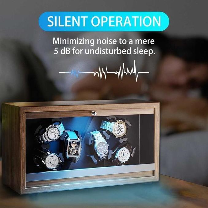 Grosir Kotak Jam Tangan Putar Otomatis Watch Winder Led Display Box