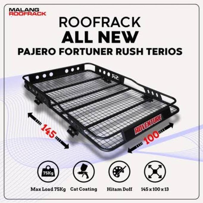 Roof Rack Bagasi Atas Mobil All New Rush 2018 - 2025 Model Langsung Merek Sunrise Rhino Sr Komplit R