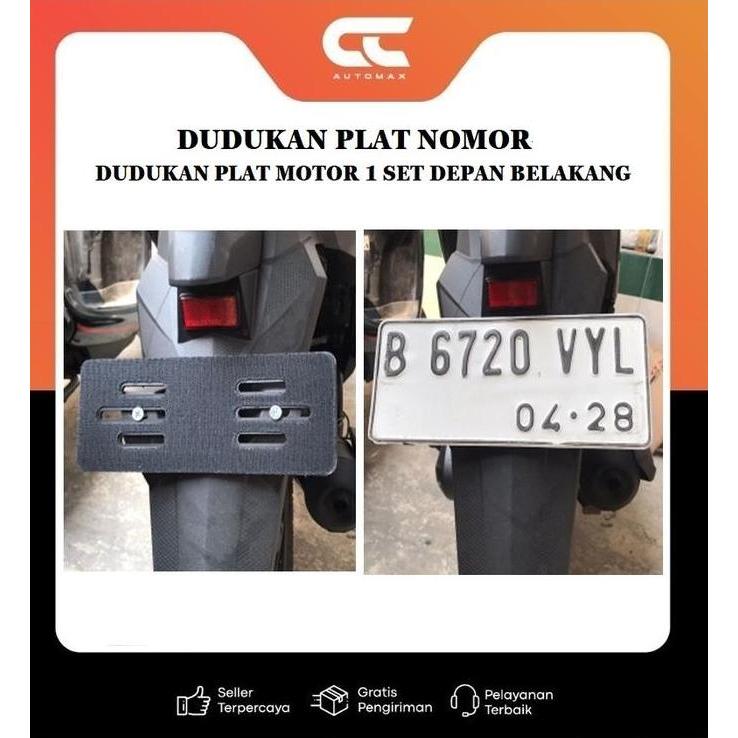 Promo Frameless Plat Nomor 2PCS Depan Belakang MOSCOW Motor Dudukan Plate Universal Semua Motor Disk