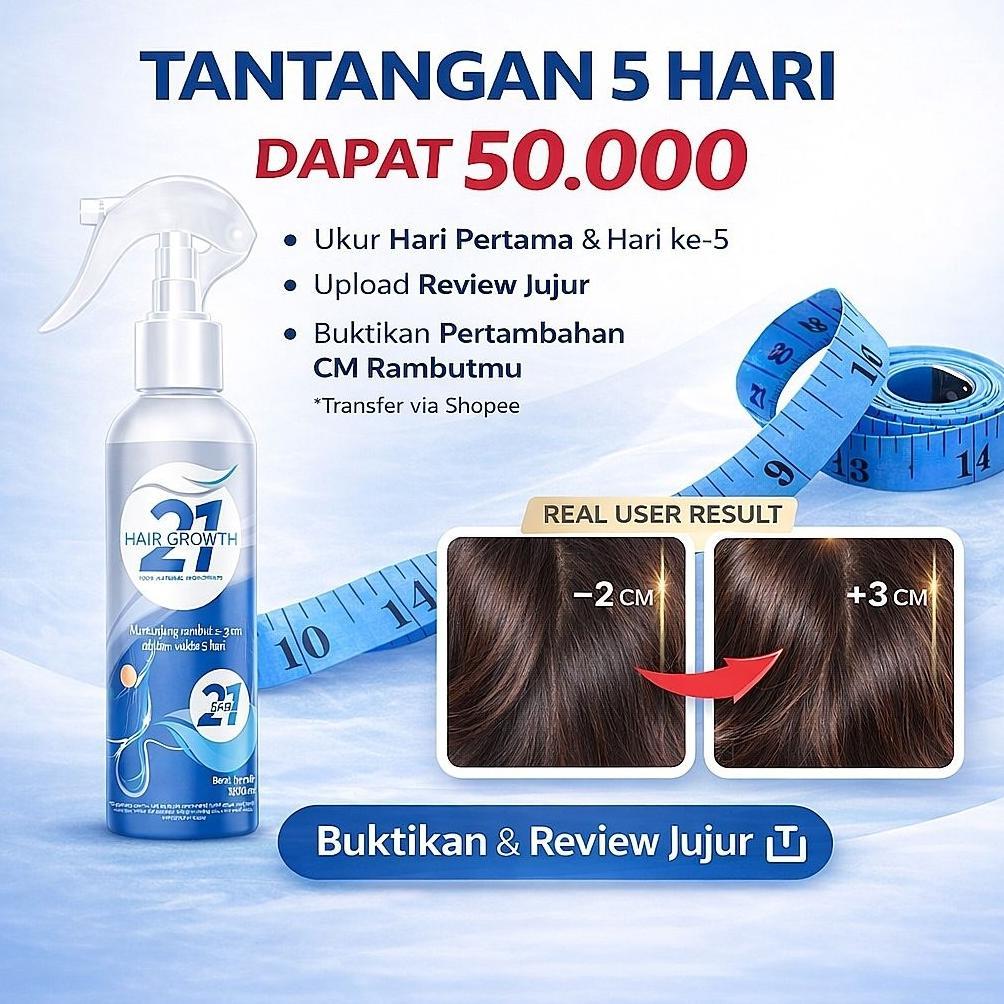 NEW 21 Hair Growth - Matasil - Pemanjang Rambut Super Cepat + Vitamin Rambut + Hair Serum + Hair Car