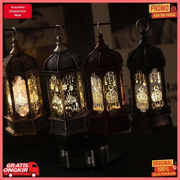 Terlaris Lentera Led Kubah Dekorasi Idul Fitri Lampu Perlengkapan Ramadan Lentera Led Kubah Masjid