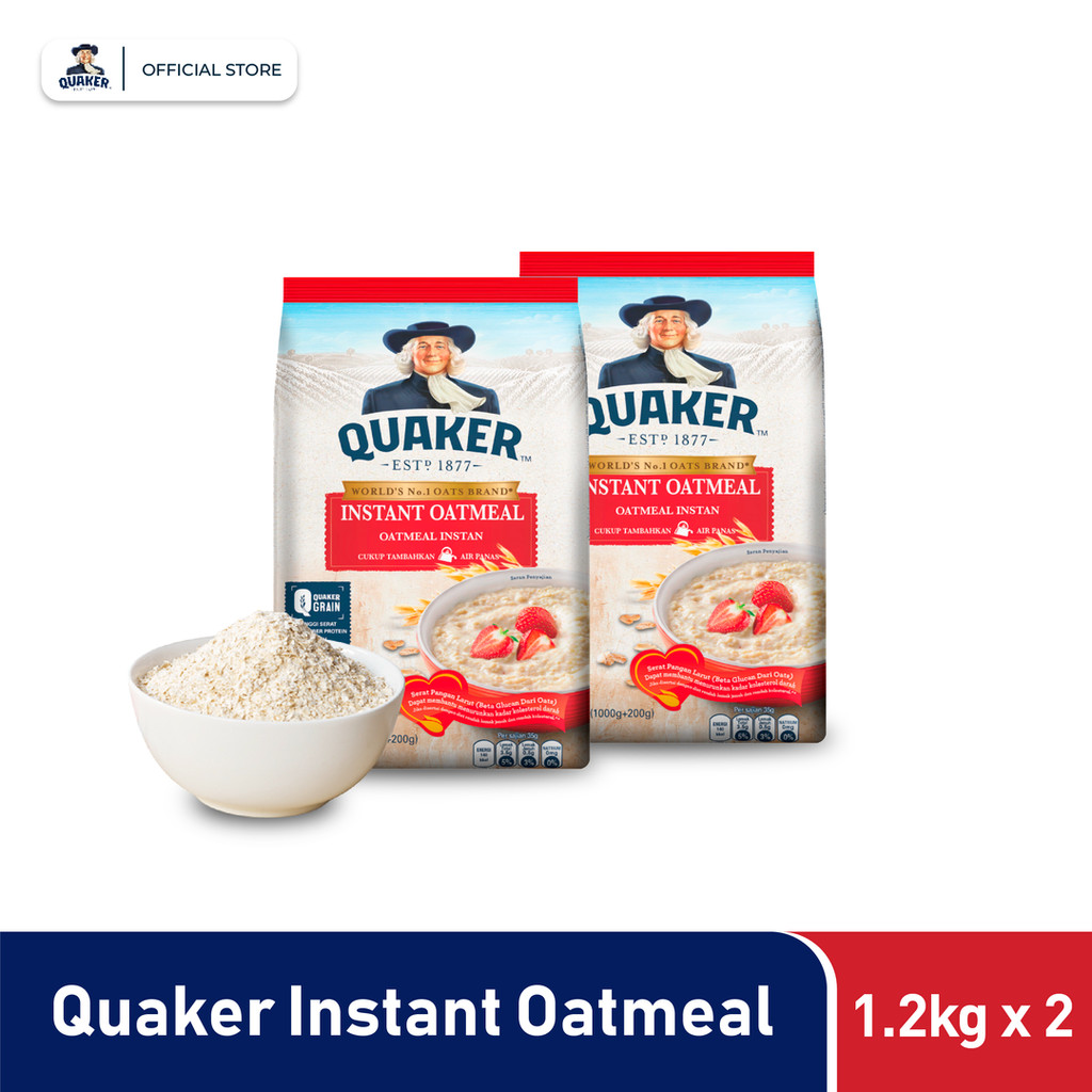 Oatmeal Instan 1200 gr Twin Pack Sereal Gandum Tinggi Serat