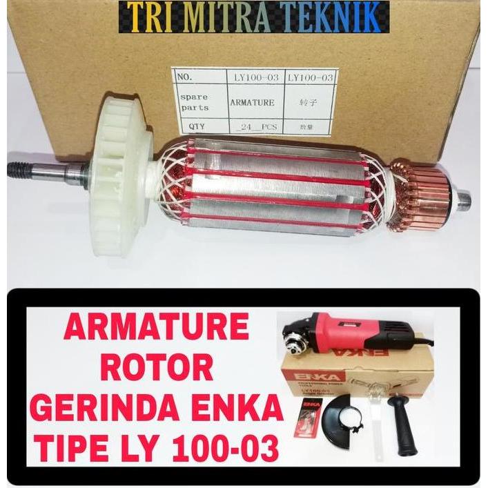 Soon- Armature Rotor Gerinda Enka Ly 100-03 Angker Grinda Enka Tipe Ly100-03