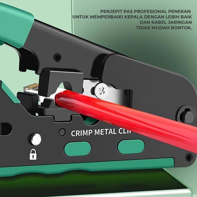 Tang Crimping Tool Rj45 Set Alat Pemotong Kabel Cat 5/6/7 Lan -Bs-A076