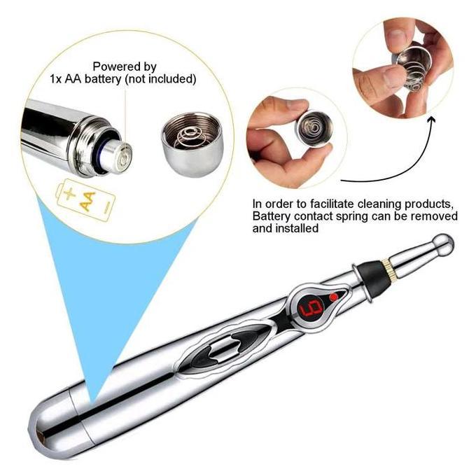 TERBARU - Alat Pijat Akupuntur Elektrik Pulpen Aliran Listrik Terapi Saraf Tubuh Perawatan Leher Pun