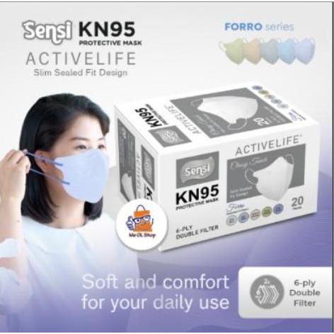 PROMO - MASKER SENSI KN95 ACTIVE LIFE 6PLY MIXED WARNA SENSI KN95 MIXED COLOR